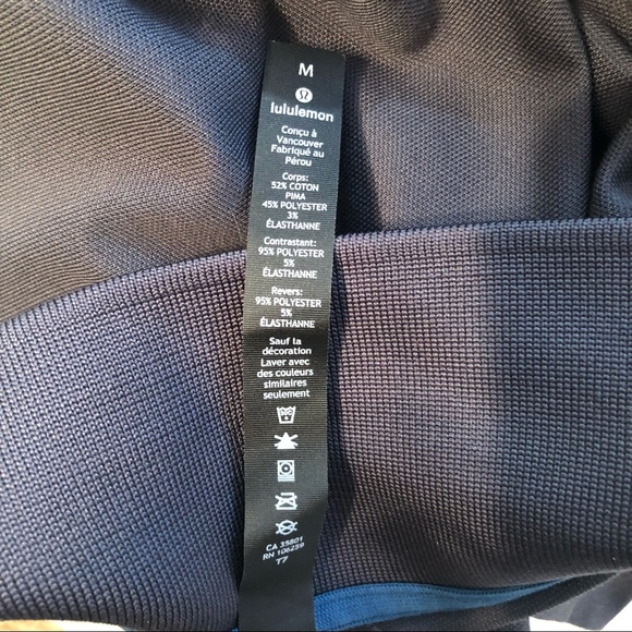 NWOT Lululemon Golf Shirt Mens Med Dark Grey and Teal Trim - Picture 11 of 11